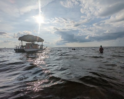 Midday Tiki Boat & Skiff Cruise in Salvo