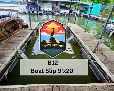 Covered 9' x 20' Boat Slip Rental at Lee’s Grand Lake
