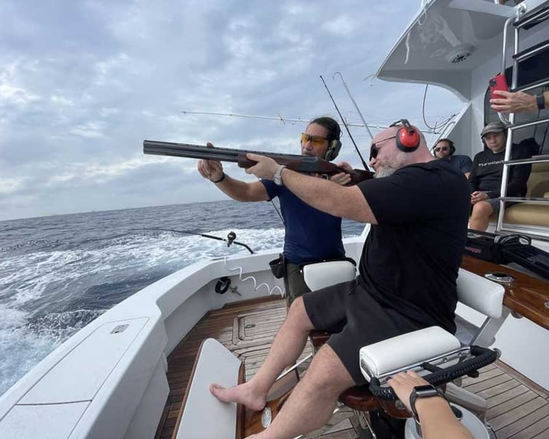 Private Ocean Skeet Shooting Yacht Charter in Miami Beach