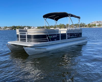 24' Pontoon Boat Rental in Palmetto with Sandbar Access