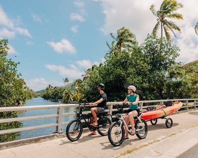Kailua Kayak Tour to Mokulua Islands with E-Bike