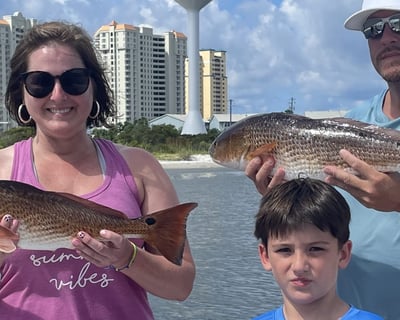 Navarre Kids Fishing Charter in Shallow Waters