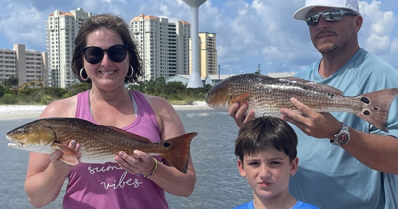 Navarre Kids Fishing Charter in Shallow Waters