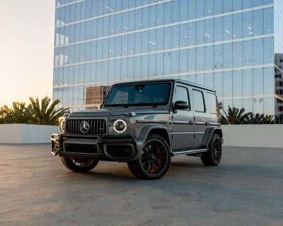 Arabian Grey Mercedes G63 AMG Rental in Huntington Beach