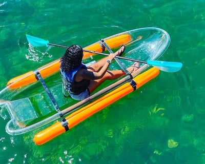 Transparent Single Kayak Rental on Lake Austin
