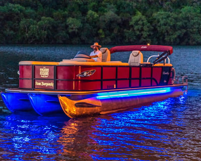 Cruise Lake Austin at Sunset With LED Swim Lights