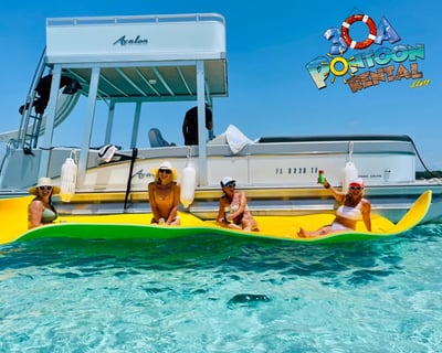 6-Hour Santa Rosa Beach Double-Decker Pontoon Rental