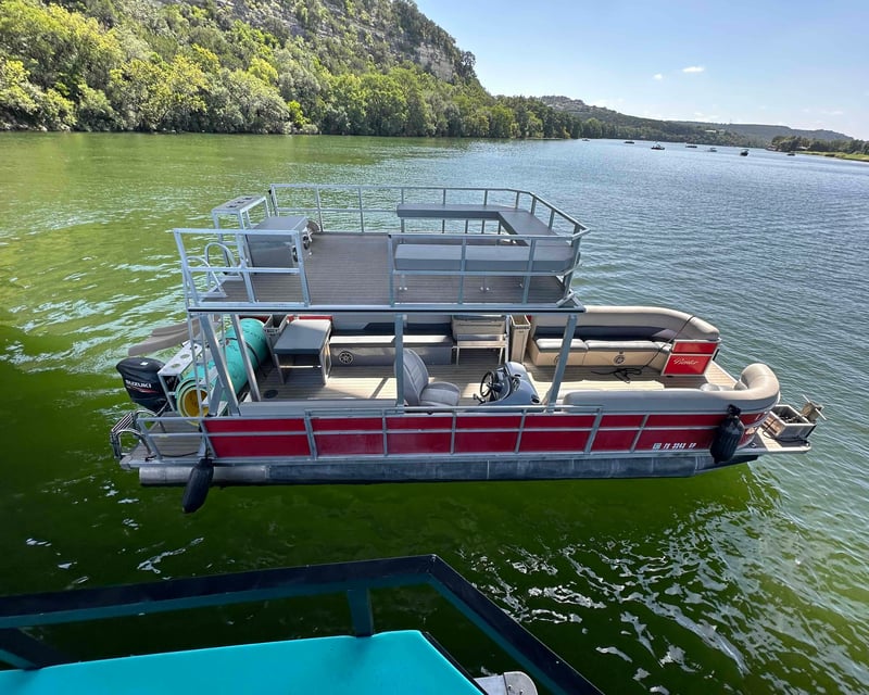 Double Decker Boat Rental with Waterslide on Lake Travis