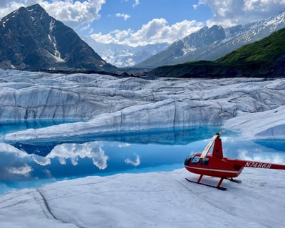 Fly Over Matanuska Glacier With Glacier Landing