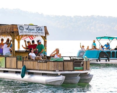 Private Tiki Boat Charter on Lake Chatuge