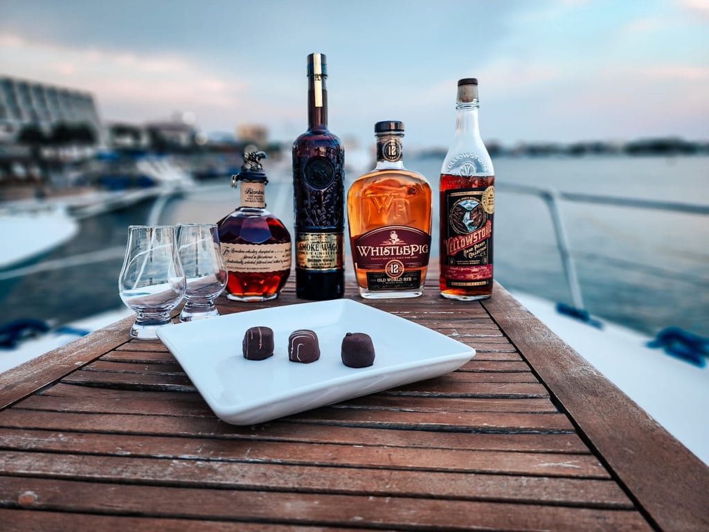 Sunset Yacht Cruise with Whiskey and Chocolate