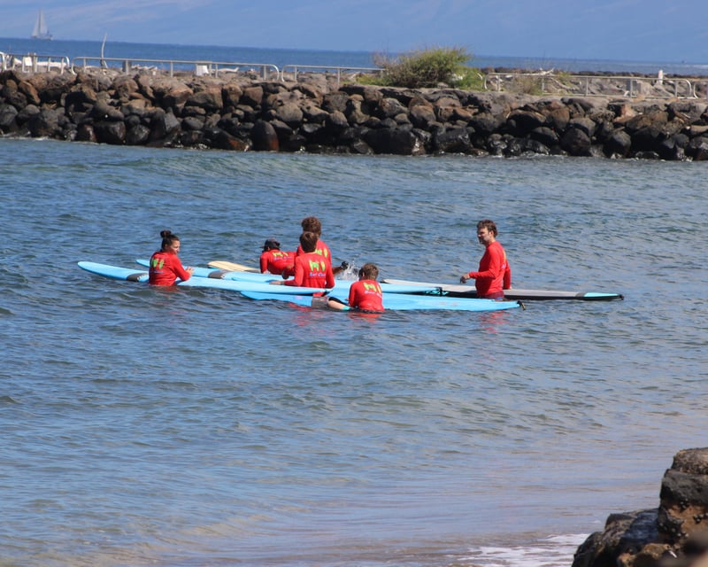 Private Group Surf Lesson at Lahaina Breakwall