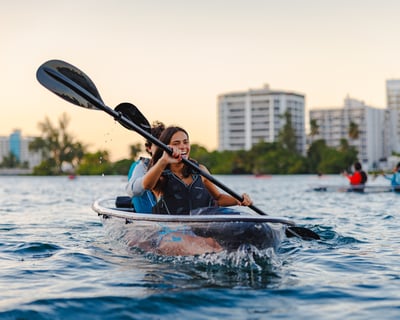 Glass-Bottom Kayak Rental in Condado Lagoon