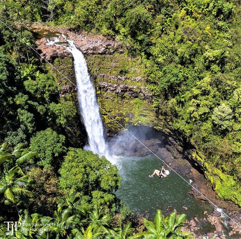 Hawaii Zipline Adventure Over Kolekole Waterfall