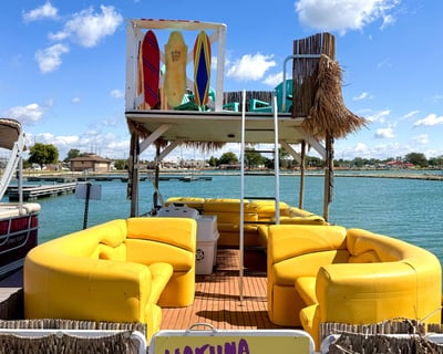 Tiki Pontoon Rental on Grand Lake
