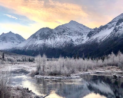 Chugach State Park Winter Hike to Barbara Falls