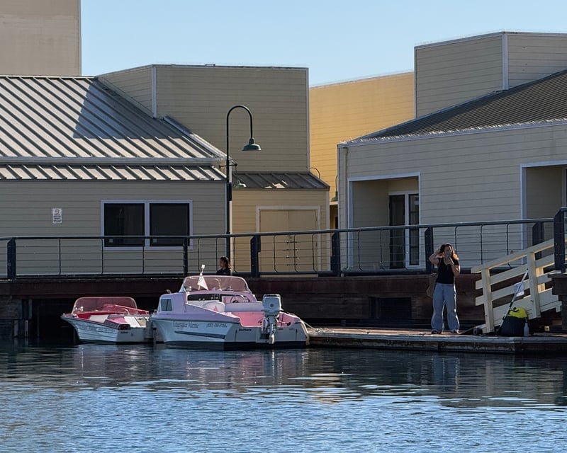 Retro Electric Boat Rental on Foster City Lagoon