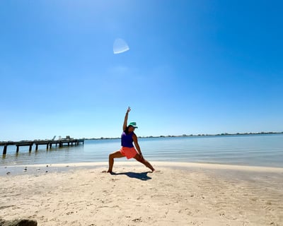 Beach Yoga on Little Lagoon in Gulf Shores