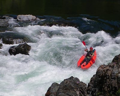 Kayak Class II Whitewater on the Trinity River