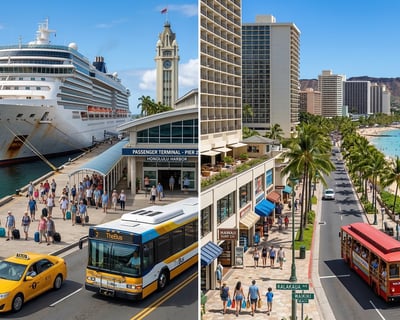 1-Hour Public Shuttle From Cruise Pier to Waikiki