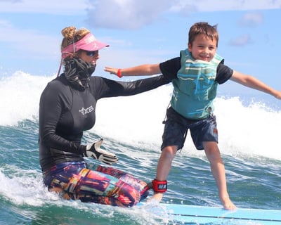 Haleiwa Kids Tandem Surf Lesson Ages 2 to 8