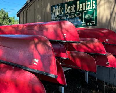 Canoe Rental on Lake Cochituate