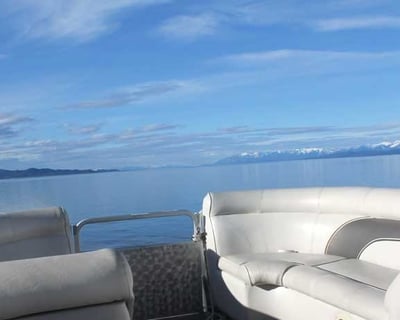 12-14 Passenger Pontoon Rental on Flathead Lake