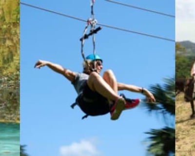 Puerta Plata Waterfalls, Horseback & Zipline Tour