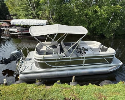 Cruise High Falls Flowage on a 21' Pontoon