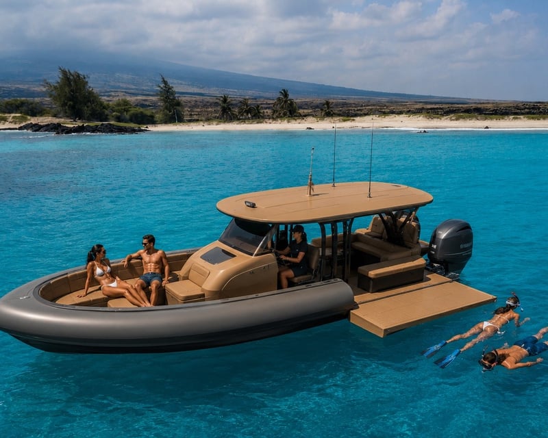 Private Snorkel & Sea Cave Boat Charter in Kailua-Kona