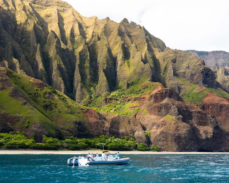 Afternoon Nā Pali Coast Raft Tour from Hanalei