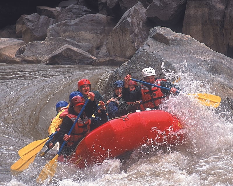 Raft Westwater Canyon Class III & IV Rapids From Moab