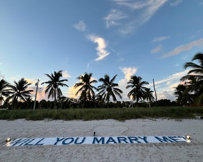 Key West Beach Proposal Flight