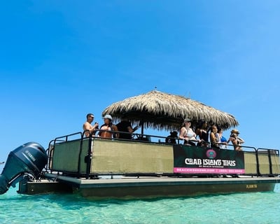Tiki Pontoon Rental in Key West with Slide