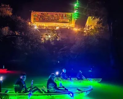 Kayak the Guadalupe River at Night in Kerrville