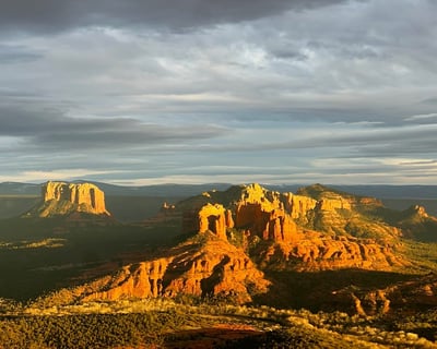 Sunset Helicopter Tour Over Sedona Wilderness
