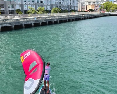 Jet Ski-Assisted Wing Foil Coaching in San Juan