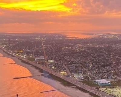Sunset Helicopter Tour of Galveston