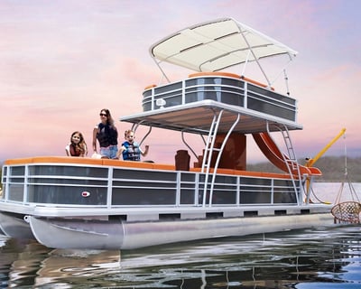 30' Double-Decker Boat Rental in North Miami Beach