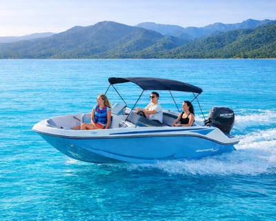 Lake Coeur d'Alene 17' Deck Boat Rental