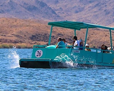 Vintage Patio Boat Rental on Lake Mohave