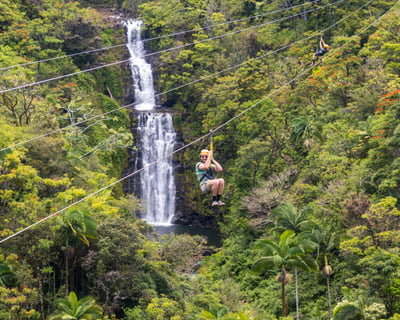 Soar Over Waterfalls on 8 Ziplines & Sky Bridge