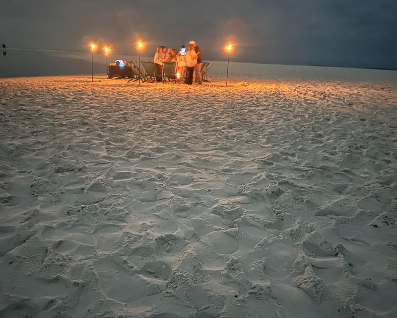 Private Beach Bonfire Setup in Panama City Beach