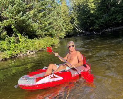 Navigate Sturgeon River in Control on Tube Kayak