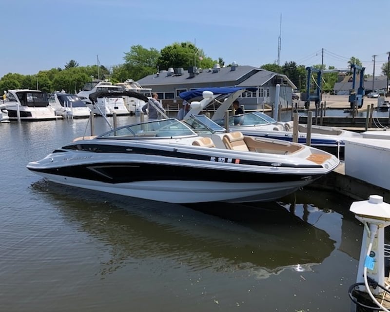 Captain-Led 25' Deck Boat Charter in New Buffalo