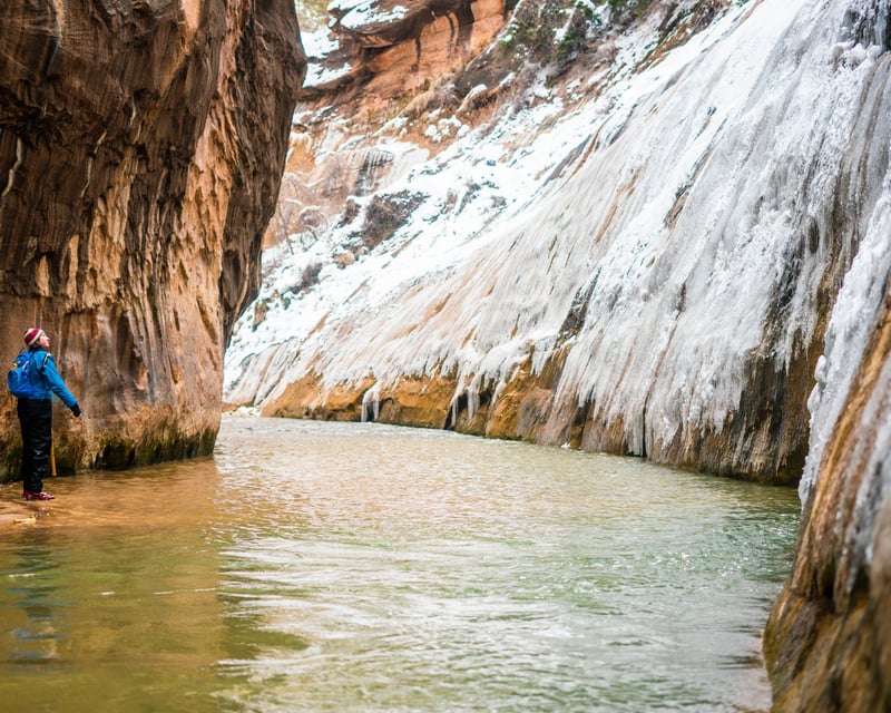 Winter Zion Narrows Guided Hike