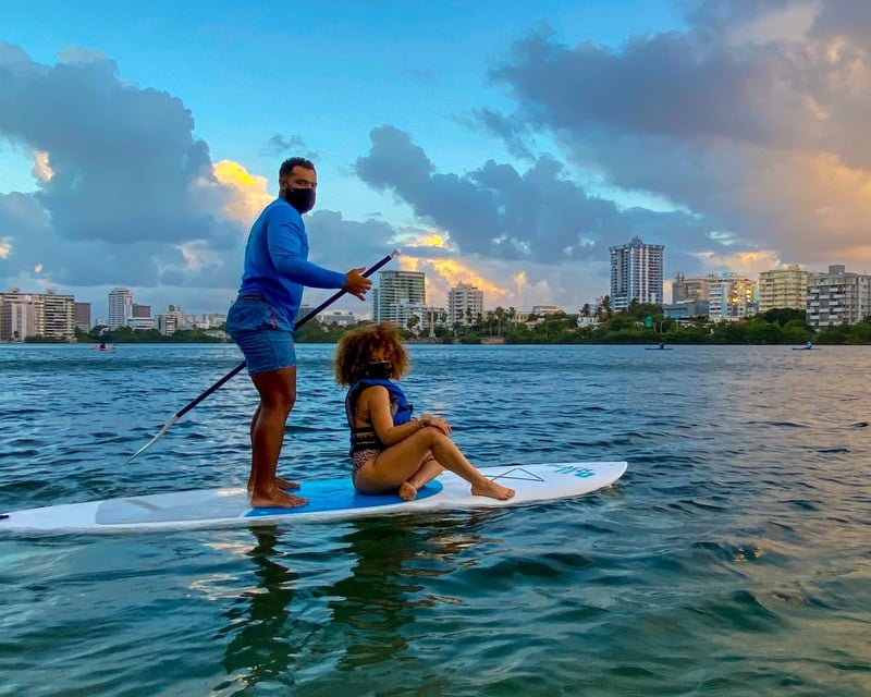 Double Paddleboard Rental in Condado Lagoon