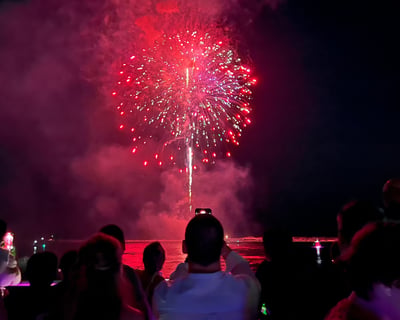 Cruise Destin Harbor During a Fireworks Show