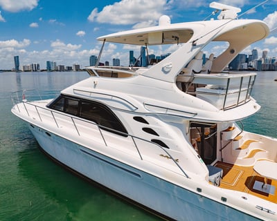 Cruise Miami at Night on a 65' Private Yacht