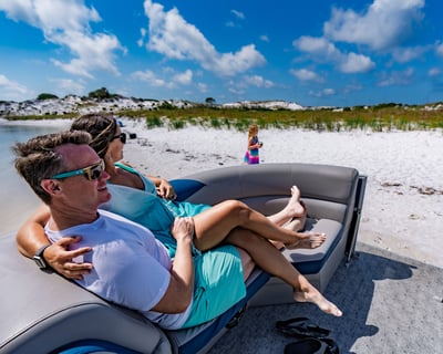 Brand New Pontoon Rental with Fuel & Gear Included